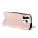 iPhone 13 Pro Embossed Multi-functional Wallet Retro Leather Phone Case - Pink