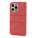 iPhone 13 Pro Embossed Striped Magnetic Buckle PU + TPU Horizontal Flip Leather Case with Holder & Card Slot & Wallet & Photo Frame & Sling - Red
