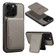 iPhone 13 Pro ESEBLE E3 Plain Texture Card Slots MagSafe RFID Leather Case - Grey