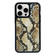 iPhone 13 Pro Exclusive Design Style PC Full Coverage Pattern Phone Case - Gold Python Texture