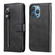 iPhone 13 Pro Fashion Calf Texture Zipper Horizontal Flip Leather Case with Stand & Card Slots & Wallet Function - Black