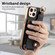 iPhone 13 Pro Fashion Ring Card Bag Phone Case with Hang Loop - Black
