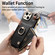 iPhone 13 Pro Fashion Ring Card Bag Phone Case with Hang Loop - Black