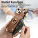 iPhone 13 Pro Fashion Ring Card Bag Phone Case with Hang Loop - Brown