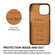 iPhone 13 Pro Fierre Shann Oil Wax Texture Genuine Leather Back Cover Case with 360 Degree Rotation Holder & Card Slot - Brown