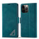 iPhone 13 Pro Forwenw Dual-side Buckle Leather Phone Case - Dark Cyan