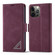 iPhone 13 Pro Forwenw Dual-side Buckle Leather Phone Case - Wine Red