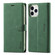 iPhone 13 Pro Forwenw F1 Series Matte Strong Magnetism Horizontal Flip Leather Case with Holder & Card Slots & Wallet & Photo Frame - Green