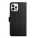 iPhone 13 Pro Genuine Leather Fingerprint-proof Horizontal Flip Phone Case - Black