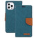 iPhone 13 Pro GOOSPERY CANVAS DIARY Canvas Texture Horizontal Flip PU Leather Case with Holder & Card Slots & Wallet - Green