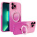 iPhone 13 Pro Gradient TPU MagSafe Holder Phone Case - Pink Red