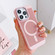 iPhone 13 Pro Grid Cooling MagSafe Magnetic Phone Case - Pink