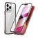 iPhone 13 Pro HD Magnetic Metal Frame Double-sided Tempered Glass Phone Case - Pink