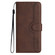 iPhone 13 Pro Heart Pattern Skin Feel Leather Phone Case - Brown