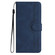 iPhone 13 Pro Heart Pattern Skin Feel Leather Phone Case - Royal Blue