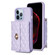 iPhone 13 Pro Horizontal Metal Buckle Wallet Rhombic Leather Phone Case - Purple
