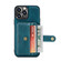 iPhone 13 Pro JEEHOOD Anti-theft Brush Magnetic PU + TPU Protective Case with Card Slot - Blue