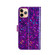 iPhone 13 Pro Laser Glitter Powder Matching Crocodile Texture Horizontal Flip Leather Case with Card Slots & Holder & Wallet - Purple
