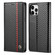iPhone 13 Pro LC.IMEEKE Carbon Fiber PU + TPU Horizontal Flip Leather Case with Holder & Card Slot & Wallet - Vertical Black