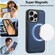 iPhone 13 Pro LC.IMEEKE L2 Series Detachable Magsafe PU Phone Case with Lanyard - Blue