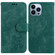 iPhone 13 Pro Little Tiger Embossed Leather Phone Case - Green