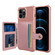 iPhone 13 Pro Magnetic Wallet Card Bag Leather Case - Rose Gold