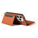 iPhone 13 Pro Magnetism Skin Feel Card Holder Leather Phone Case - brown