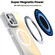iPhone 13 Pro MagSafe Gradient Color Lens Film Phone Case with Lens Fold Holder - White