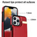 iPhone 13 Pro Metal Buckle Card Slots Phone Case - Red
