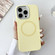 iPhone 13 Pro Metal Frame Liquid Silicone MagSafe Phone Case - Cream Yellow