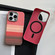 iPhone 13 Pro Metal Lens Protection Frame MagSafe PC Phone Case - Sunset Orange