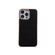 iPhone 13 Pro Nano Electroplating Cross Texture Genuine Leather Phone Case - Black