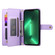 iPhone 13 Pro Nine Card-slot Zipper Wallet Bag Leather Phone Case - Purple
