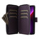 iPhone 13 Pro Nine-card Slots Zipper Wallet Bag Leather Phone Case - Dark Purple