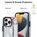 iPhone 13 Pro Non-slip Full Coverage Ring PU Phone Case with Wristband - Silver