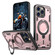 iPhone 13 Pro PC Hybrid TPU Armor MagSafe Ring Holder Phone Case - Rose Gold