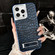 iPhone 13 Pro Pebble Pattern PU MagSafe Phone Case with Holder - Blue