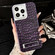 iPhone 13 Pro Pebble Pattern PU MagSafe Phone Case with Holder - Purple