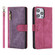 iPhone 13 Pro POLA Dual-color Zipper Wallet RFID Leather Phone Case - Purple Pink