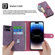 iPhone 13 Pro POLA Dual-color Zipper Wallet RFID Leather Phone Case - Purple Pink
