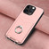 iPhone 13 Pro R20 Ring Card Holder Phone Case - Pink