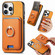 iPhone 13 Pro Retro Cross Leather Card Bag MagSafe Phone Case - Yellow