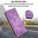 iPhone 13 Pro Retro Elephant Embossed Leather Phone Case - Purple
