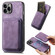 iPhone 13 Pro Retro Leather Card Bag Magnetic Phone Case - Purple