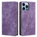 iPhone 13 Pro RFID Anti-theft Brush Magnetic Leather Phone Case - Purple