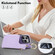 iPhone 13 Pro RFlD Anti-theft Double Buckle Ring Zipper Card Phone Case - Purple