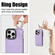iPhone 13 Pro RFlD Anti-theft Double Buckle Ring Zipper Card Phone Case - Purple