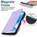 iPhone 13 Pro Rhombic MagSafe RFID Anti-Theft Wallet Leather Phone Case - Purple