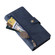 iPhone 13 Pro Rivet Buckle 9 Cards Three Fold Leather Phone Case - Blue