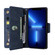 iPhone 13 Pro Rivet Buckle 9 Cards Three Fold Leather Phone Case - Blue